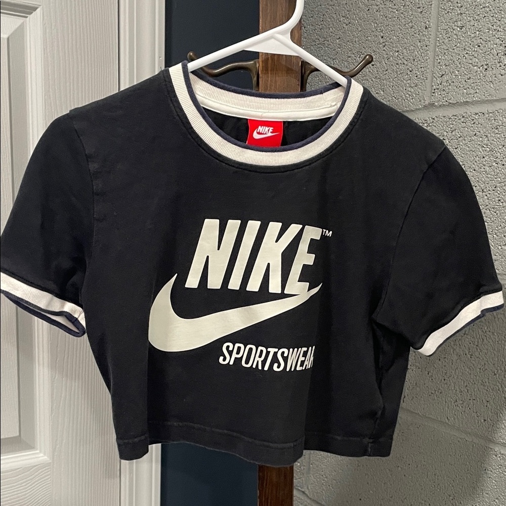 Nike Kids Black and White Sportswear Tee
